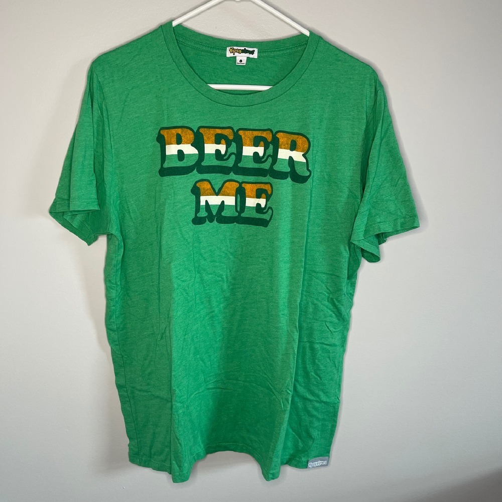 Tipsy Elves Beer Me Graphic Tee St. Patrick's‎ Day Short Sleeve Top Men's Large
